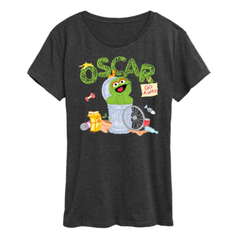 Licensed Character Womens Sesame Street Oscar Graphic Tee