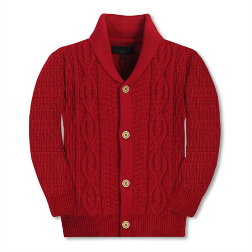 Gioberti Boys 100% Cotton Knitted Shawl Collar Cardigan Sweater