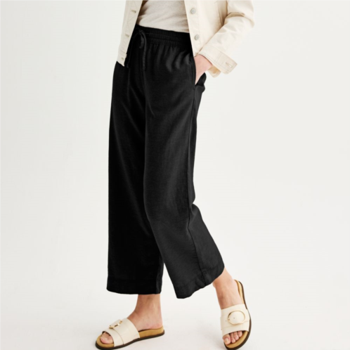Petite Sonoma Goods For Life Easy Wide-Leg Linen-Blend Pants