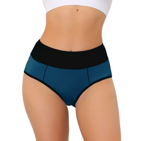 ALLEGRA K Womens High Waist Tummy Control Color-block Brief, Available In Plus Size