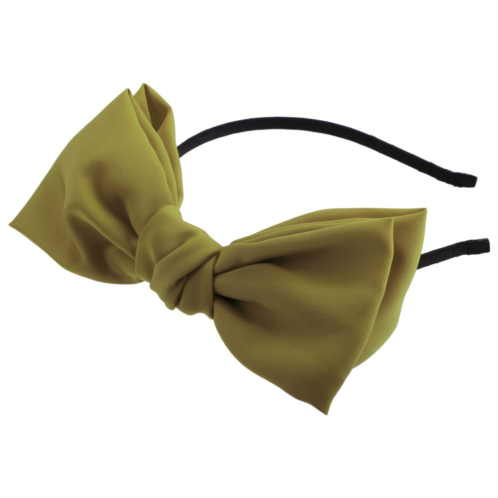 Unique Bargains Satin Bow Knot Headband Fashion Hairband for Women 0.31 Inch Wide