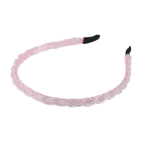 Unique Bargains 1 Pc Beaded Hair Hoop Hairband for Women 0.43 Inch Wide
