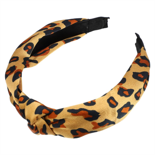 Unique Bargains Leopard Pattern Knotted Headbands for Women Hairband Hair Hoop