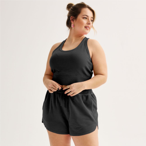 Plus Size SO Fitted Waffle Knit Tank Top