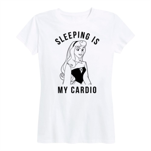 Disney Princess Aurora Womens Sleeping Is My Cardio Graphic Tee