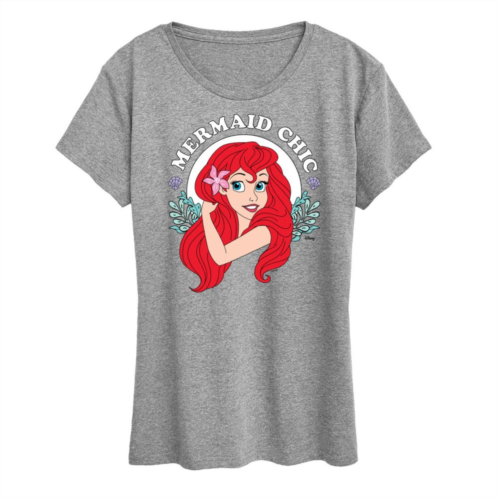Disney Princess Ariel Womens Mermaid Chic Graphic Tee