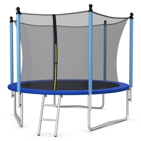 Slickblue Outdoor Trampoline with Safety Closure Net - 8 ft