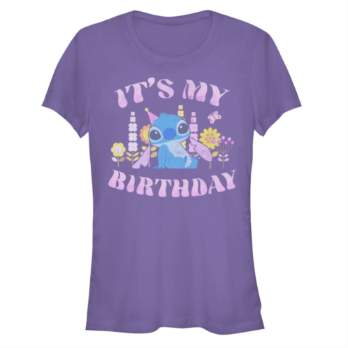 Licensed Character Disneys Lilo & Stitch Womens Its My Birthday Stitch Tee
