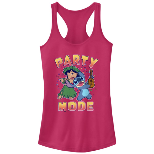Licensed Character Disneys Lilo & Stitch Womens Party Mode Racerback Tank Top