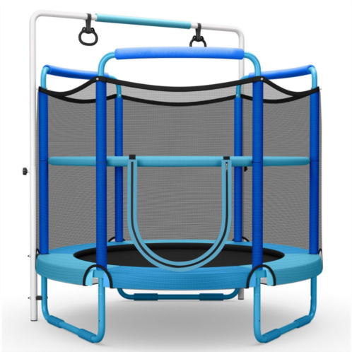 Slickblue 5 Feet Kids 3-in-1 Game Trampoline with Enclosure Net Spring Pad