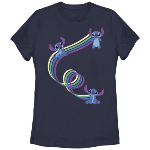 Licensed Character Disneys Lilo & Stitch Womens Color Ribbons Stitch Tee