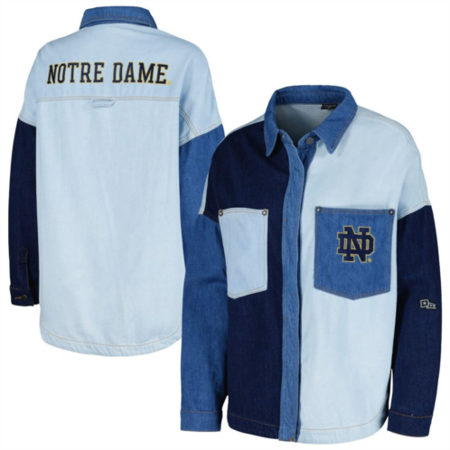 Unbranded Womens Hype and Vice Denim Notre Dame Fighting Irish Multi-Hit Hometown Full-Snap Jacket
