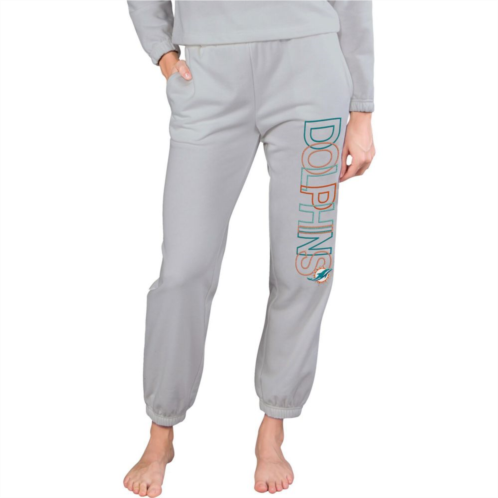 Unbranded Womens Concepts Sport Gray Miami Dolphins Sunray French Terry Pants