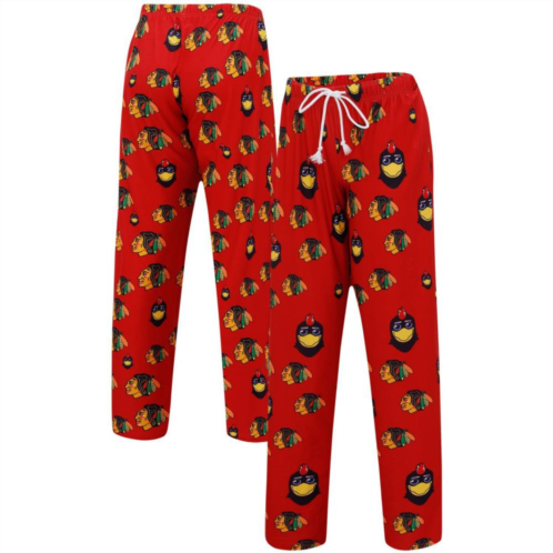 Unbranded Womens Concepts Sport Red Chicago Blackhawks Gauge Allover Print Knit Sleep Pants
