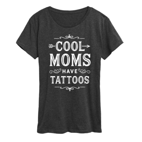 Licensed Character Womens Cool Moms Have Tattoos Graphic Tee