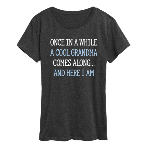 Licensed Character Womens Cool Grandma Here I Am Graphic Tee