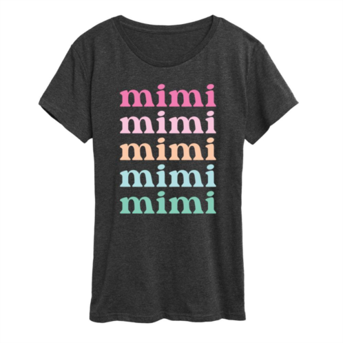 Licensed Character Womens Colorful Stacked Mimi Graphic Tee
