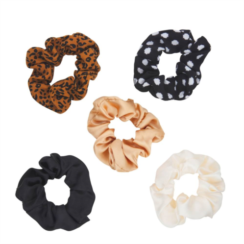 Unbranded Womens 5-Pack Scrunchie Hair Tie Set