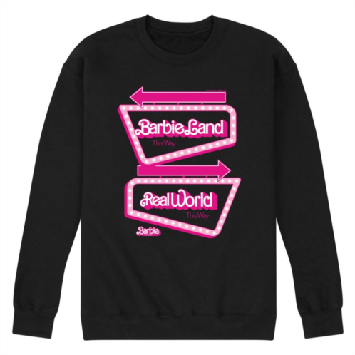 Mens Barbie The Movie Barbie Land Fleece Sweatshirt