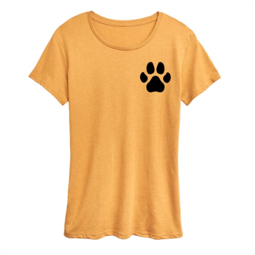 Licensed Character Womens Black Pawprint Graphic Tee