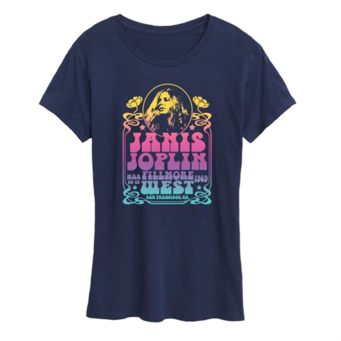 Licensed Character Womens Janis Joplin Fillmore West Graphic Tee