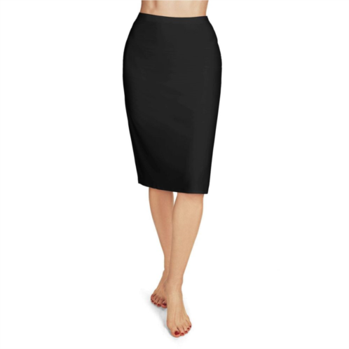 MeMoi Womens High-Waisted Bonded Full Slip Skirt