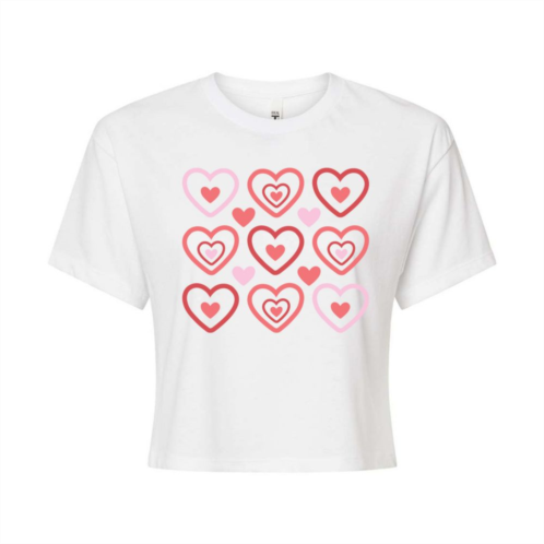 Licensed Character Juniors Pastel Heart Cropped Tee