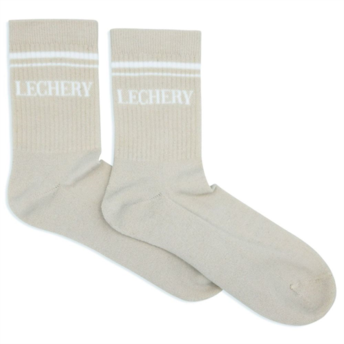 LECHERY Varsity Striped Half-Crew Socks