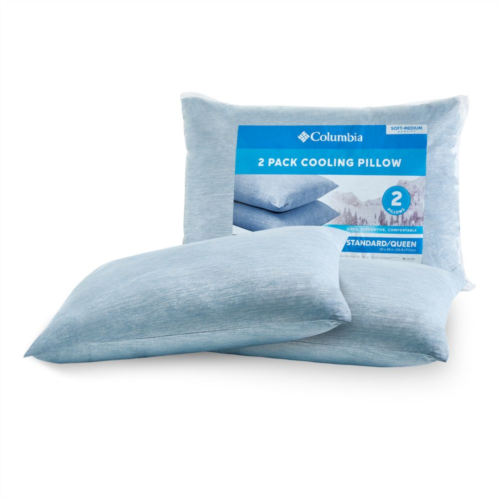 Columbia 2 Pack Cooling Pillow Set of 2 Standard/Queen Pillows