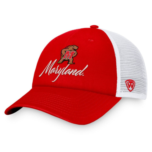 Unbranded Womens Top of the World Red/White Maryland Terrapins Charm Trucker Adjustable Hat