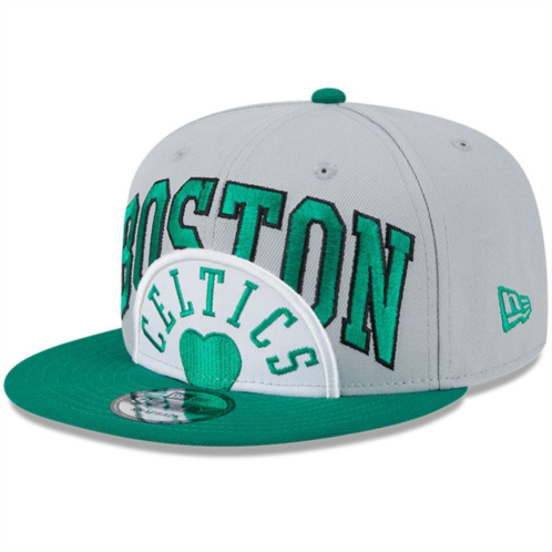 Mens New Era Gray/Kelly Green Boston Celtics Tip-Off Two-Tone 9FIFTY Snapback Hat