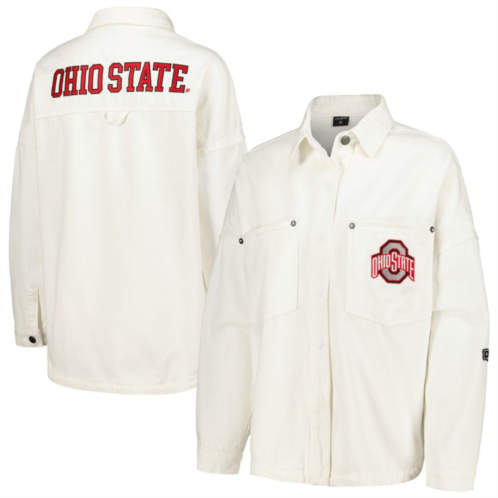 Unbranded Womens Hype and Vice White Ohio State Buckeyes Multi-Hit Hometown Full-Snap Jacket