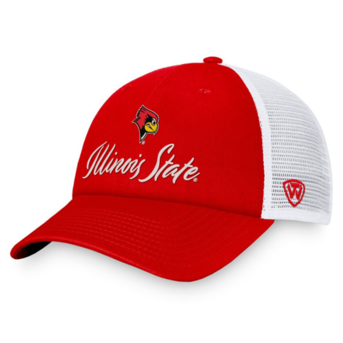 Unbranded Womens Top of the World Red/White Illinois State Redbirds Charm Trucker Adjustable Hat