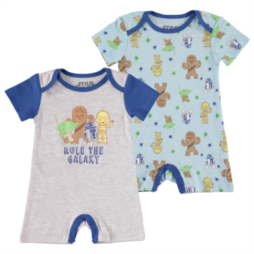 Licensed Character Baby Boy Star Wars 2-Pack Rompers Set