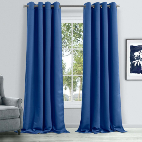 Dainty Home Hamden Solid 100% Blackout Thermal Insulated Grommet Single Curtain Panel