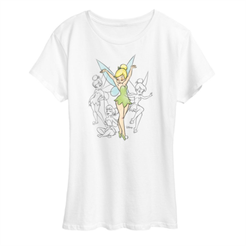 Disneys Tinker Womens Bell Sketches Graphic Tee