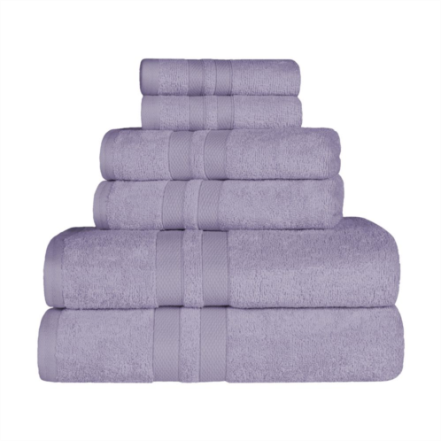 SUPERIOR 6 pc Ultra Soft Combed Cotton Solid Towel Set