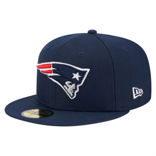 Mens New Era Navy New England Patriots Main 59FIFTY Fitted Hat