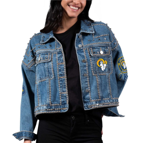 Womens G-III 4Her by Carl Banks Los Angeles Rams First Finish Medium Denim Full-Button Jacket
