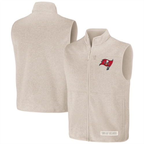 Unbranded Mens NFL x Darius Rucker Collection by Fanatics Oatmeal Tampa Bay Buccaneers Full-Zip Sweater Vest