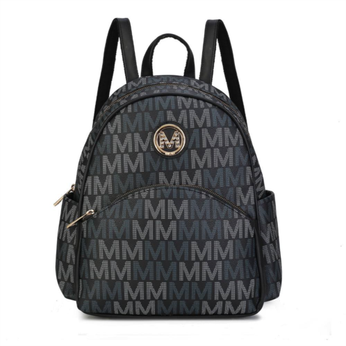 Mkf Collection Palmer Vegan Leather Signature Logo-print Womens Backpack By Mia K