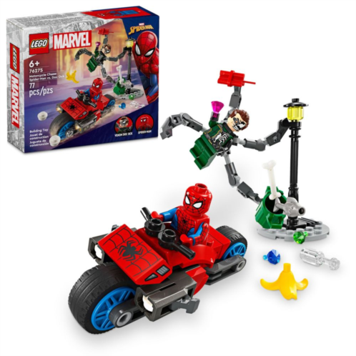 LEGO Marvel Motorcycle Chase: Spider-Man vs. Doc Ock, 76275 (77 Pieces)