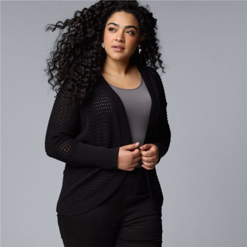 Plus Size Simply Vera Vera Wang Knitted Sweater