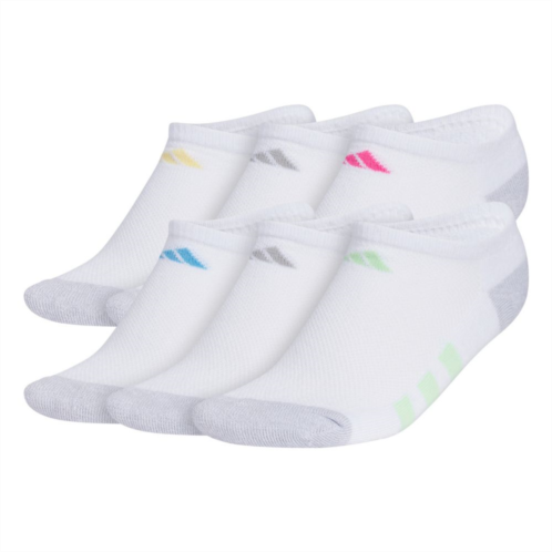 Girls adidas 6-Pack Athletic Cushioned No-Show Socks