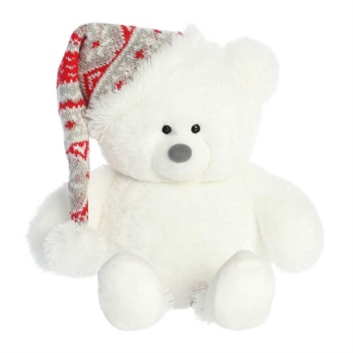 Aurora Large White Holiday Snowballs 15 Crystal Snowball Bear Festive Stuffed Animal