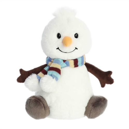 Aurora Medium White Holiday Land of Lils 10 Wren Snowman Festive Stuffed Animal