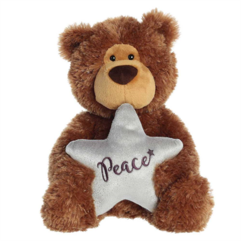 Aurora Medium Brown Holiday 12 Peace Bear Festive Stuffed Animal