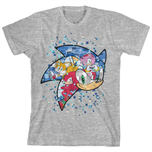 Licensed Character Boys 8-20 Sonic the Hedgehog Mosaic Graphic Tee
