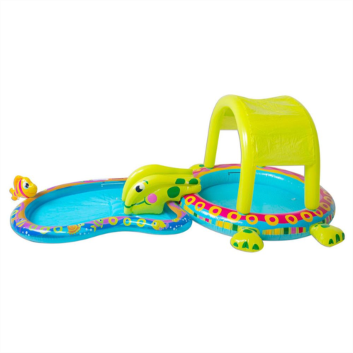 Banzai Shade & Slide Inflatable Turtle Pool