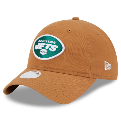 Womens New Era Brown New York Jets Main Core Classic 2.0 9TWENTY Adjustable Hat